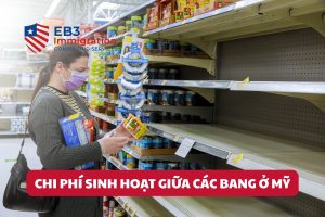 Chi phí sinh hoạt tại Mỹ trung bình 2.380 USD/tháng nhưng dao động theo từng bang