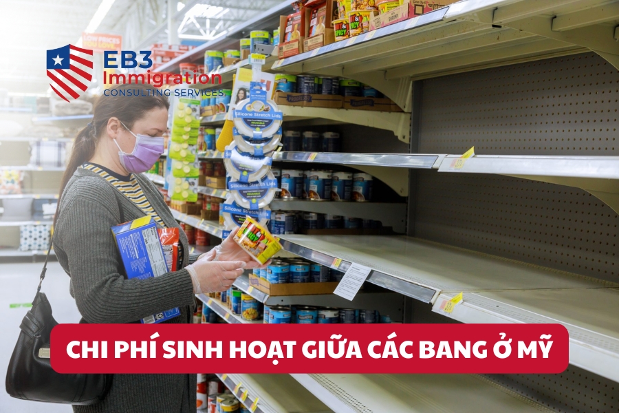 Chi phí sinh hoạt tại Mỹ trung bình 2.380 USD/tháng nhưng dao động theo từng bang