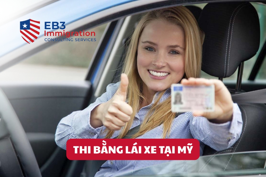 Người định cư diện EB3 cần thi lấy bằng lái xe để thuận tiện di chuyển và hòa nhập cuộc sống Mỹ