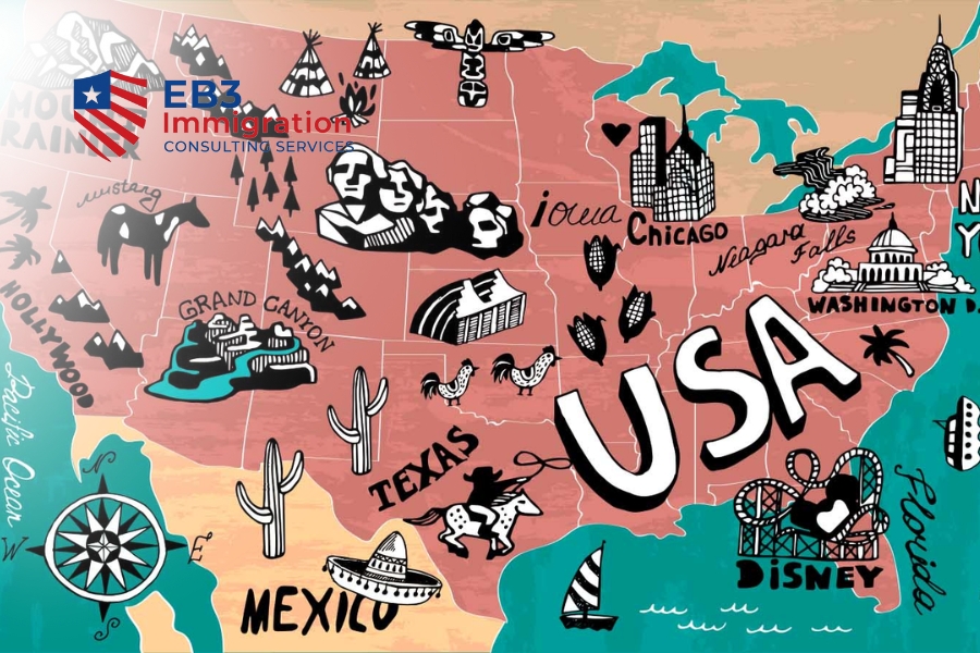 Tổng Quan 50 Bang Mỹ Và Những Điều Cần Biết Khi Định Cư 2 Mỹ gồm 50 bang và Washington D.C. với quyền tự chủ cao theo hệ thống liên bang từ 1787